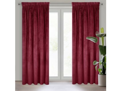 24979 zaslona gotowa ria na tasmie 140 x 270 cm bordowy