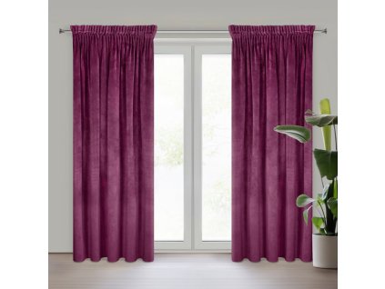 9718 zaslona gotowa ria na tasmie 140 x 270 cm ciemnofioletowy