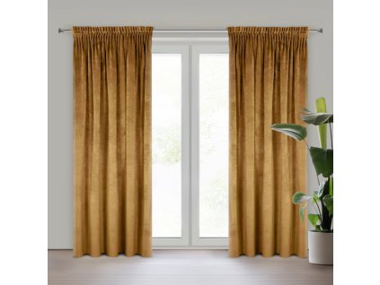 24985 zaslona gotowa ria na tasmie 140 x 270 cm miodowy