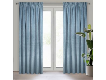 9751 zaslona gotowa ria na tasmie 140 x 270 cm niebieski