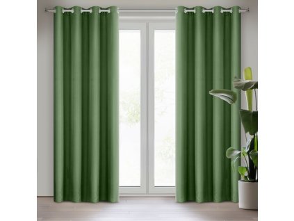 41041 zaslona gotowa rita 140 x 250 cm ciemnozielony