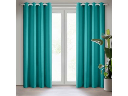 63976 zaslona gotowa rita 140 x 250 cm turkusowy