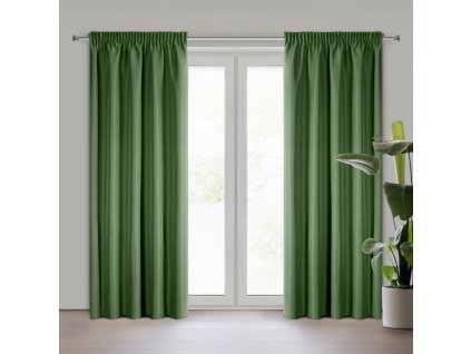 15316 zaslona gotowa rita na tasmie 140 x 270 cm ciemnozielony