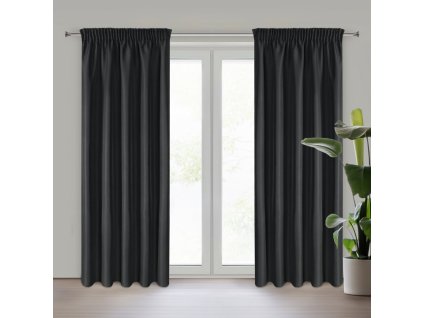 15580 zaslona gotowa rita na tasmie 140 x 270 cm czarny