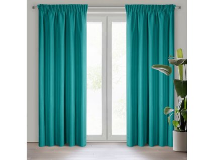 63895 zaslona gotowa rita na tasmie 140 x 270 cm turkusowy