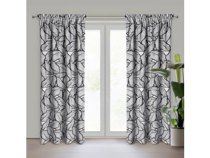 57661 zaslona gotowa romi na tasmie 140 x 270 cm bialy