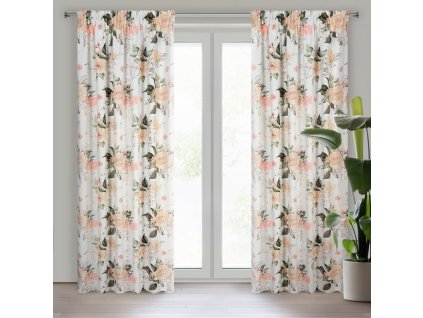 39211 zaslona gotowa rose na tasmie 135 x 270 cm bialy