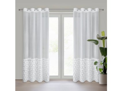 8020 zaslona gotowa roses 2 140 x 250 cm bialy