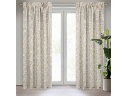 50914 zaslona gotowa rubi na tasmie 140 x 270 cm bezowy