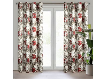 64096 zaslona gotowa salado 140 x 250 cm bordowy