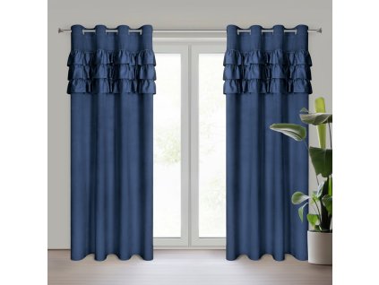 9274 zaslona gotowa sami 140 x 250 cm granatowy