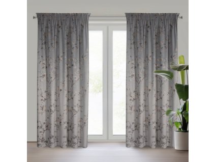 12991 zaslona gotowa selena na tasmie 140 x 270 cm srebrny