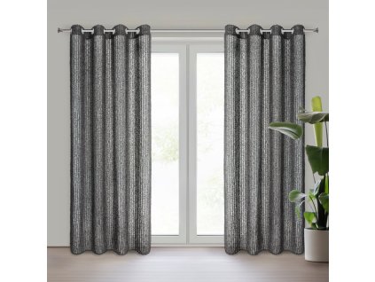 14263 zaslona gotowa selma 135 x 250 cm czarny