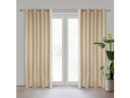 13036 zaslona gotowa semi 140 x 250 cm ciemnobezowy