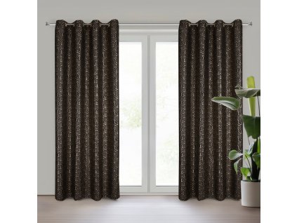 13756 zaslona gotowa semi 140 x 250 cm czarny