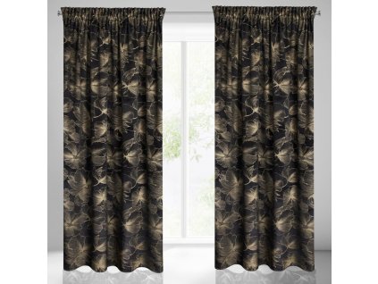 43609 zaslona gotowa stella na tasmie 140 x 300 cm czarny