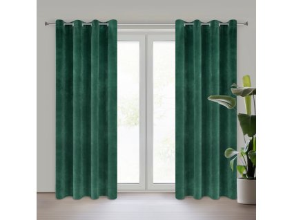 9643 zaslona gotowa villa 140 x 250 cm ciemnozielony