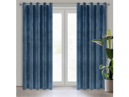 60136 zaslona gotowa villa 140 x 250 cm granatowy