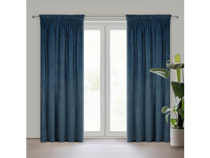 9652 zaslona gotowa villa na tasmie 140 x 270 cm granatowy