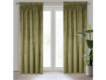 8806 zaslona gotowa villa na tasmie 140 x 270 cm oliwkowy