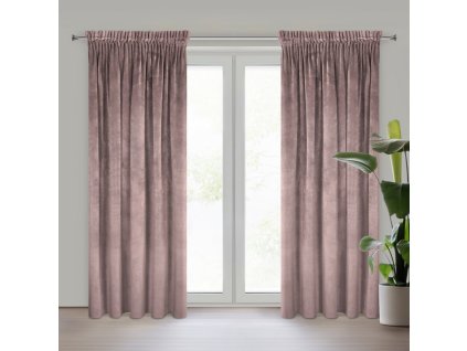 8803 zaslona gotowa villa na tasmie 140 x 270 cm pudrowy roz