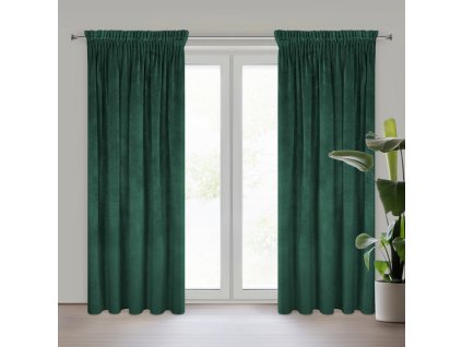 61966 zaslona gotowa villa na tasmie 140 x 300 cm ciemnozielony