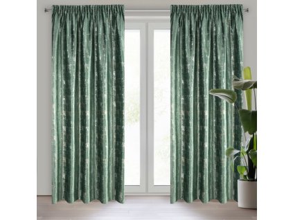 63091 zaslona gotowa vilma na tasmie 140 x 270 cm ciemnozielony