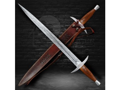 28107 9 cruzada sword funkcni mec ostreny uhlikova damaskova ocel