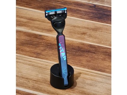 30480 3 darkova sada glass holici strojek s podstavcem a nahradni hlavici ve stylove krabicce