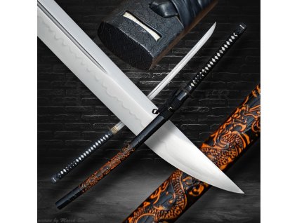 30255 10 dragon japanese katana t 10 steel choji midare hamon