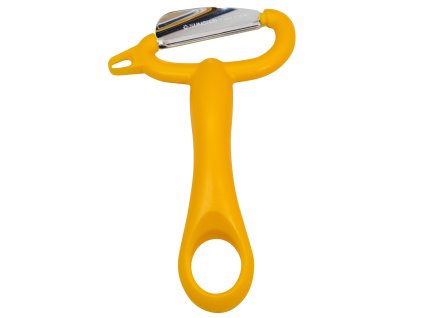 25647 3 extra ostra skrabka s sikmou cepeli fit peeler z nerezove oceli stainless steel 18 8 oranzova