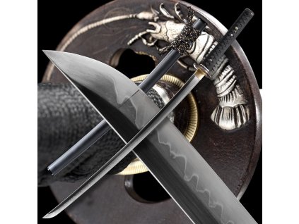 30123 17 gan japanese sword t 10 steel yokote choji hamon