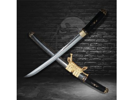 30270 10 japanese sunnobi tanto aikuchi folded steel real gunome hamon