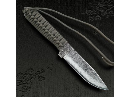 27102 14 kanetsune seki japan karasu blue steel 125mm paracord field knife