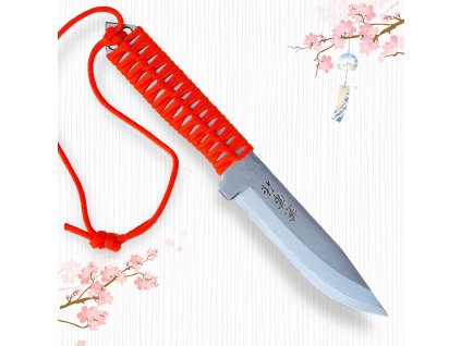 27105 15 kanetsune seki japan kb 260 shu karasu blue steel 125mm paracord field knife