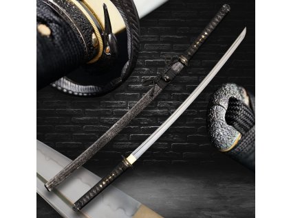 26985 17 katana akaei z uhlikove oceli aisi 1095 a realnym hamonem