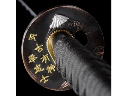 26157 9 katana sinonome z uhlikove oceli aisi 1045 lestena imitace hamonu