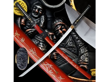 26082 12 katana tori take z oceli aisi 1045 s lestenou imitaci hamonu