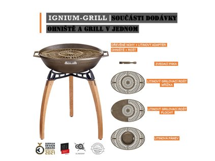 25929 12 litinovy gril a ohniste ignium taran