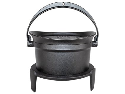 25947 3 litinovy hrnec aidan dutch oven s podstavcem pro vareni a grilovani na otevrenem ohni