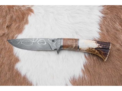 12540 lovecky damaskovy nuz kovarstvi pana curdy c 503