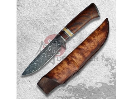 25566 12 lovecky nuz boble damascus