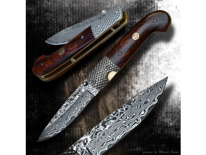 26910 14 lovecky zaviraci damaskovy nuz dellinger sisso sentinell vg10