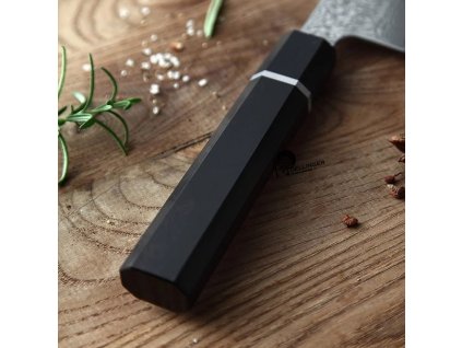 31338 5 nuz kiritsuke chef 8 5 dellinger octagonal ebony wood