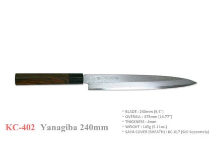 27303 6 nuz yanagiba sashimi 240 mm kanetsune kc 400 series
