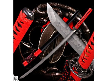 29982 10 reddo japanese katana t 10 steel yokote real hitatsura hamon