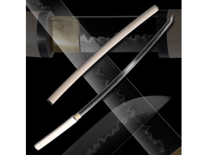 30093 16 shirasaya hirazuki japanese wakizashi t 10 steel real choji hamon