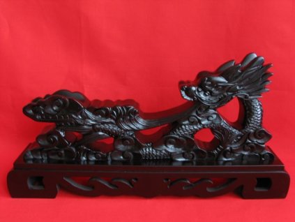 29643 4 stylovy dreveny stojan na cinske mece a katany cerna leskla barva