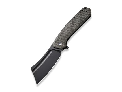 25269 4 zaviraci nuz civivi bullmastiff black stonewashed dark green micarta