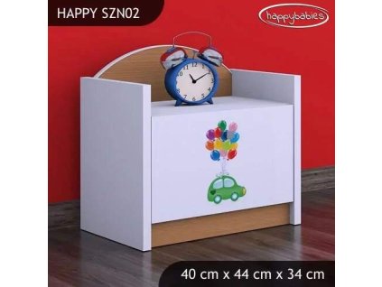 vyr 23175 szafka nocna happy szn02 zielone auto z balonami 7